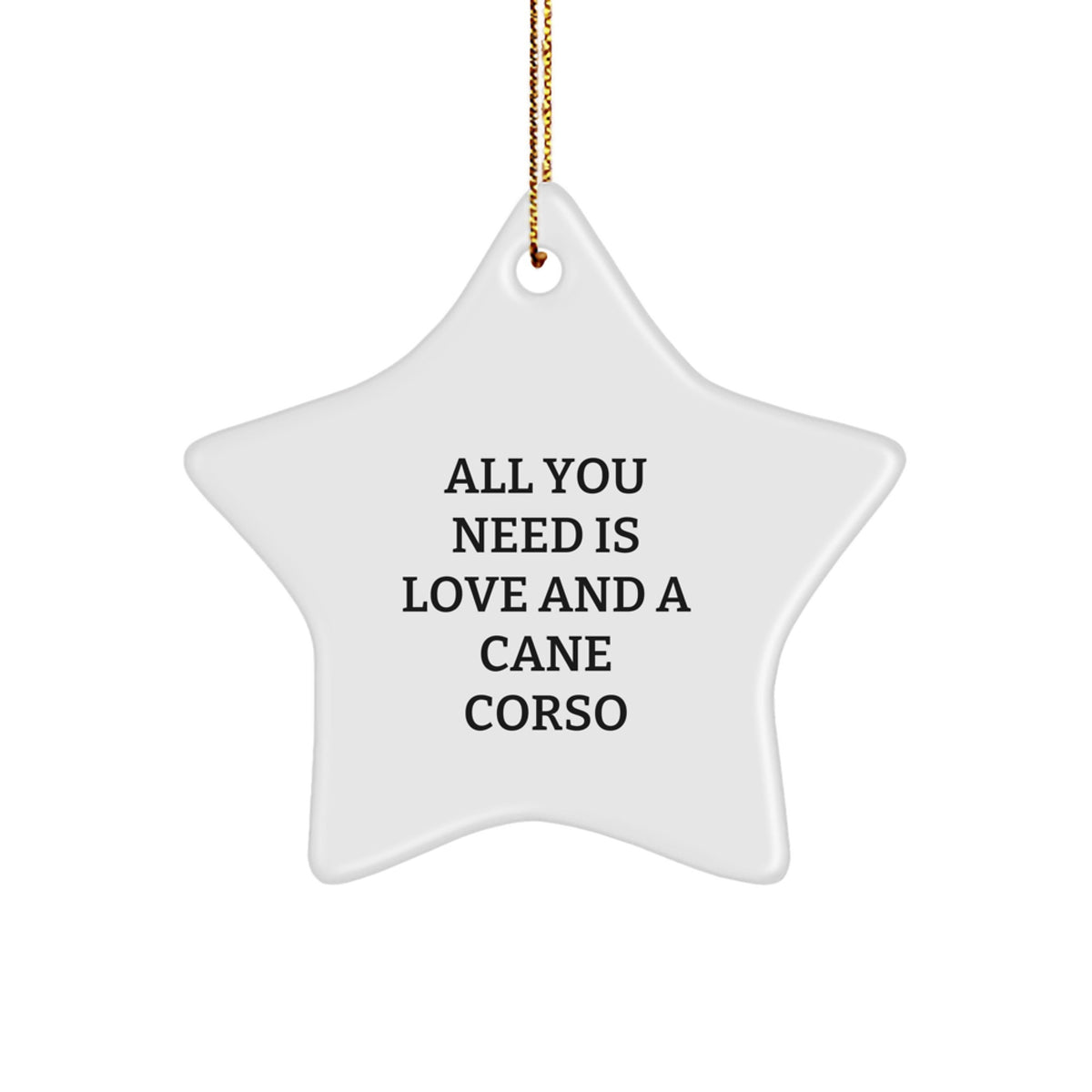 Cane Corso Dog Lovers Gifts from Family - All You Need Is Love And A Star Ornament for Christmas - Image 1