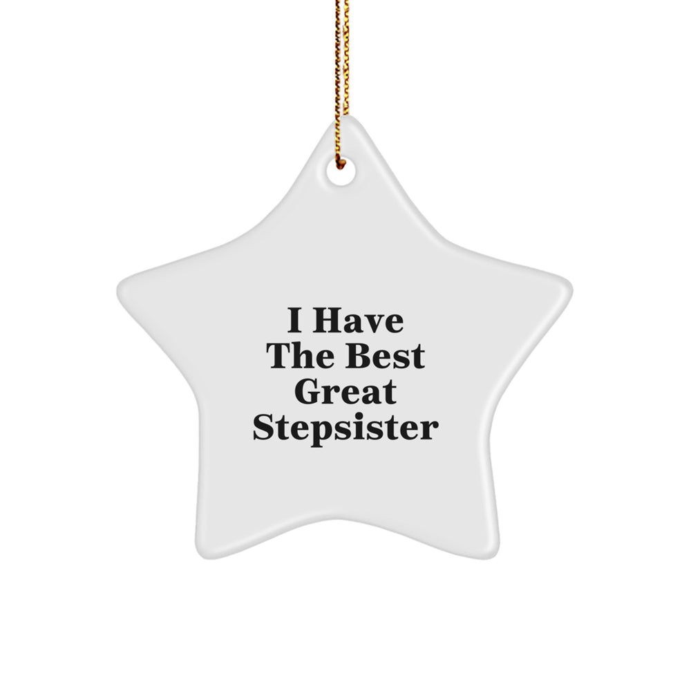 Funny Stepsister Star Ornament Gifts from Men for Christmas - Image 1