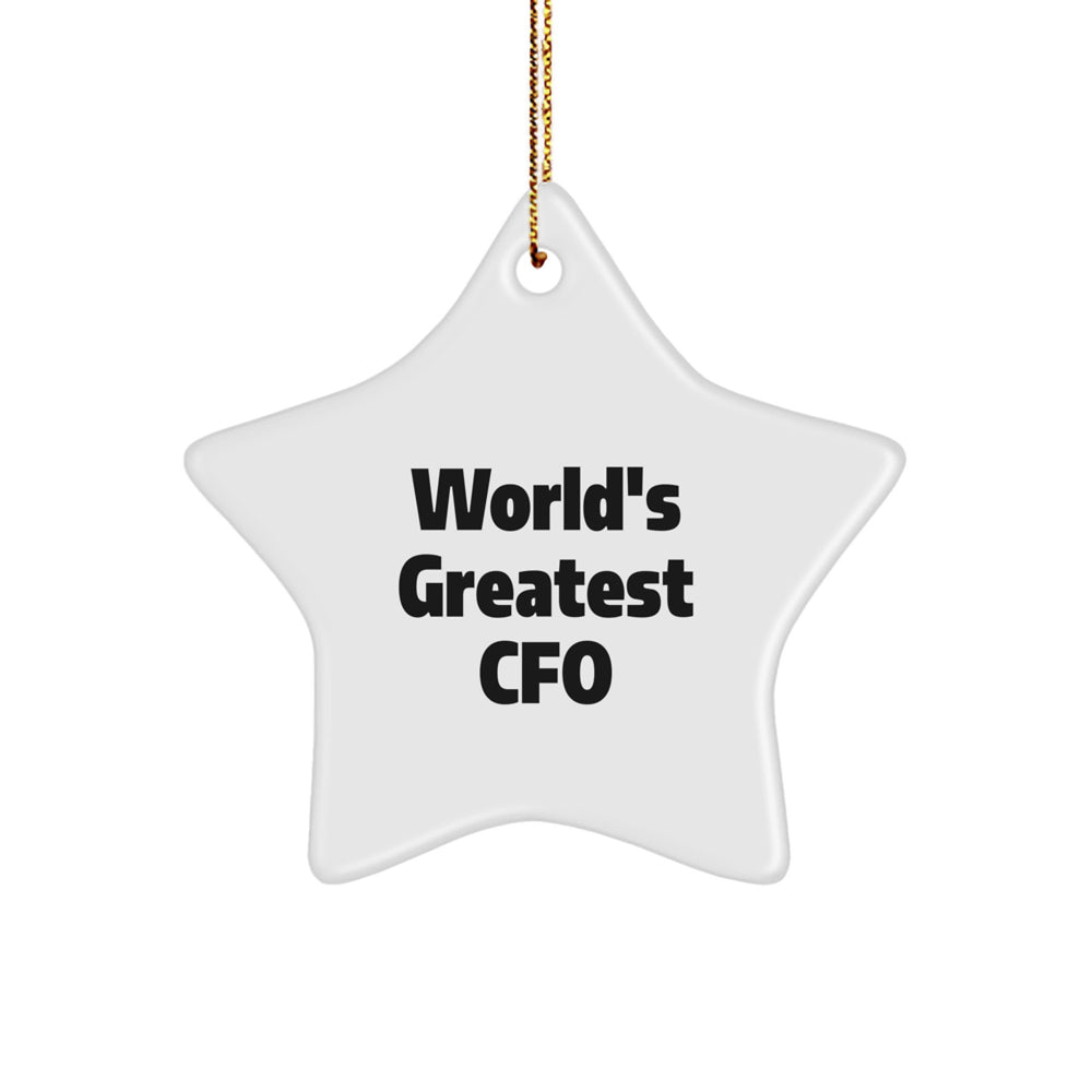 World's Greatest CFO Funny Star Ornament Gifts for CFO, Men, or Friends from Coworkers, Family, or Men, Perfect for Christmas - Image 1