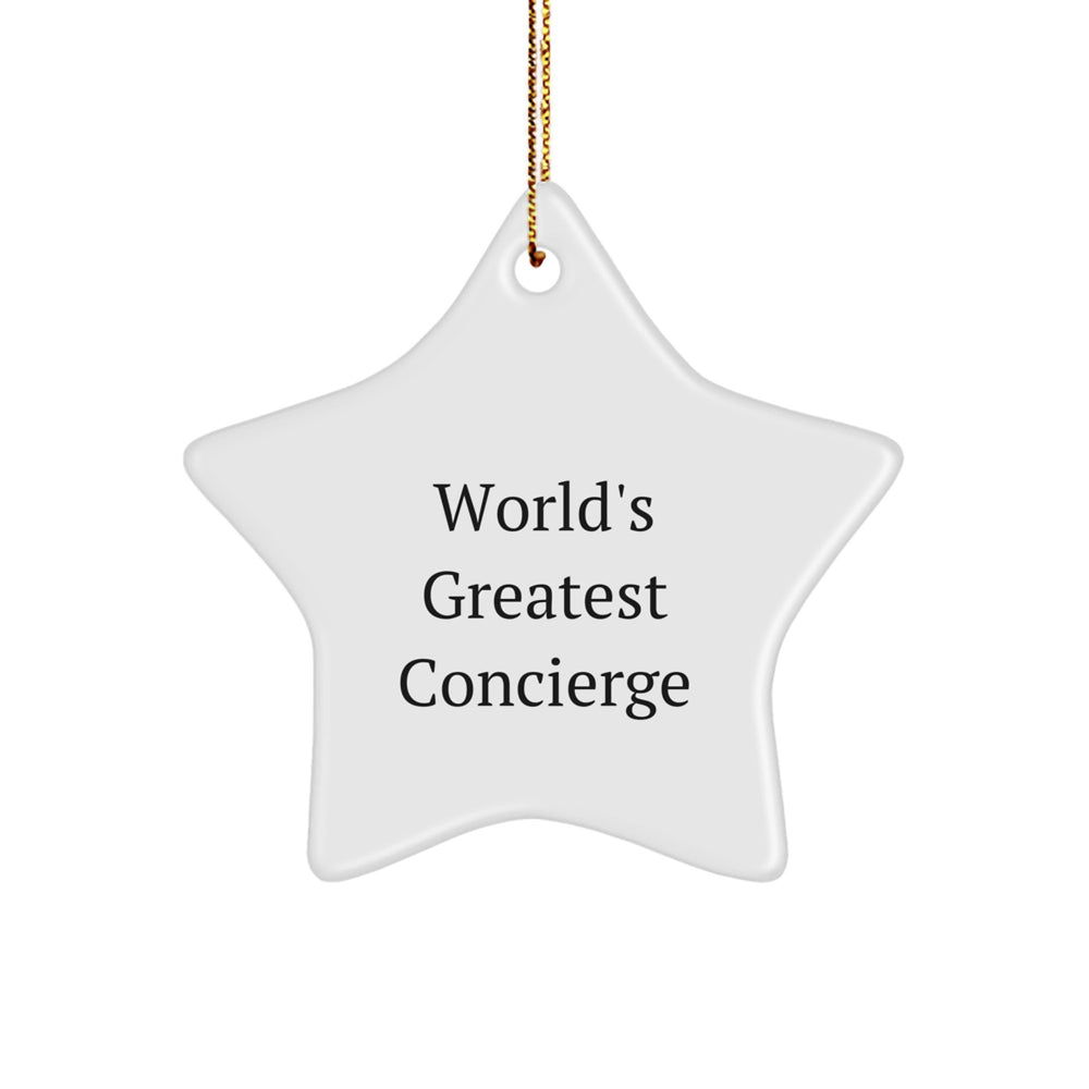 Concierge Gifts from Friends - World's Greatest 'You're a Star' Star Ornament for Christmas - Image 1