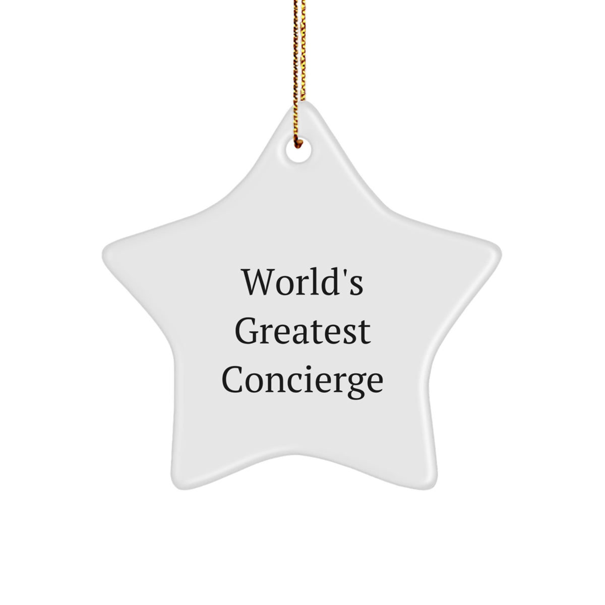 Concierge Gifts from Friends - World's Greatest 'You're a Star' Star Ornament for Christmas - Image 1