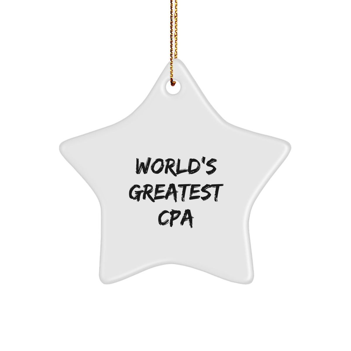 Witty CPA Gifts from Friends - 'World's Greatest Cpa' Star Ornament for Men, Women, and Coworkers, Perfect for Christmas - Image 1