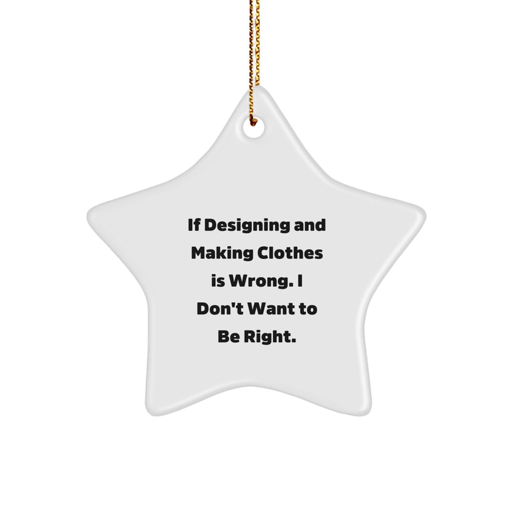 Designing and Making Clothes Enthusiasts Gifts for Christmas - Star Ornament from Sentimental Gifts from Friends - Image 1