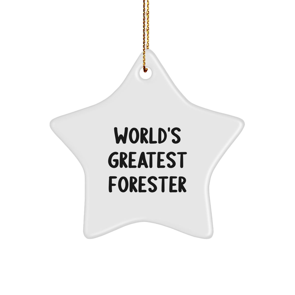 Funny Forester Gifts - World's Greatest Forester Star Ornament, Christmas Unique Forester Gifts from Family for Men, Women, Friends - Image 1